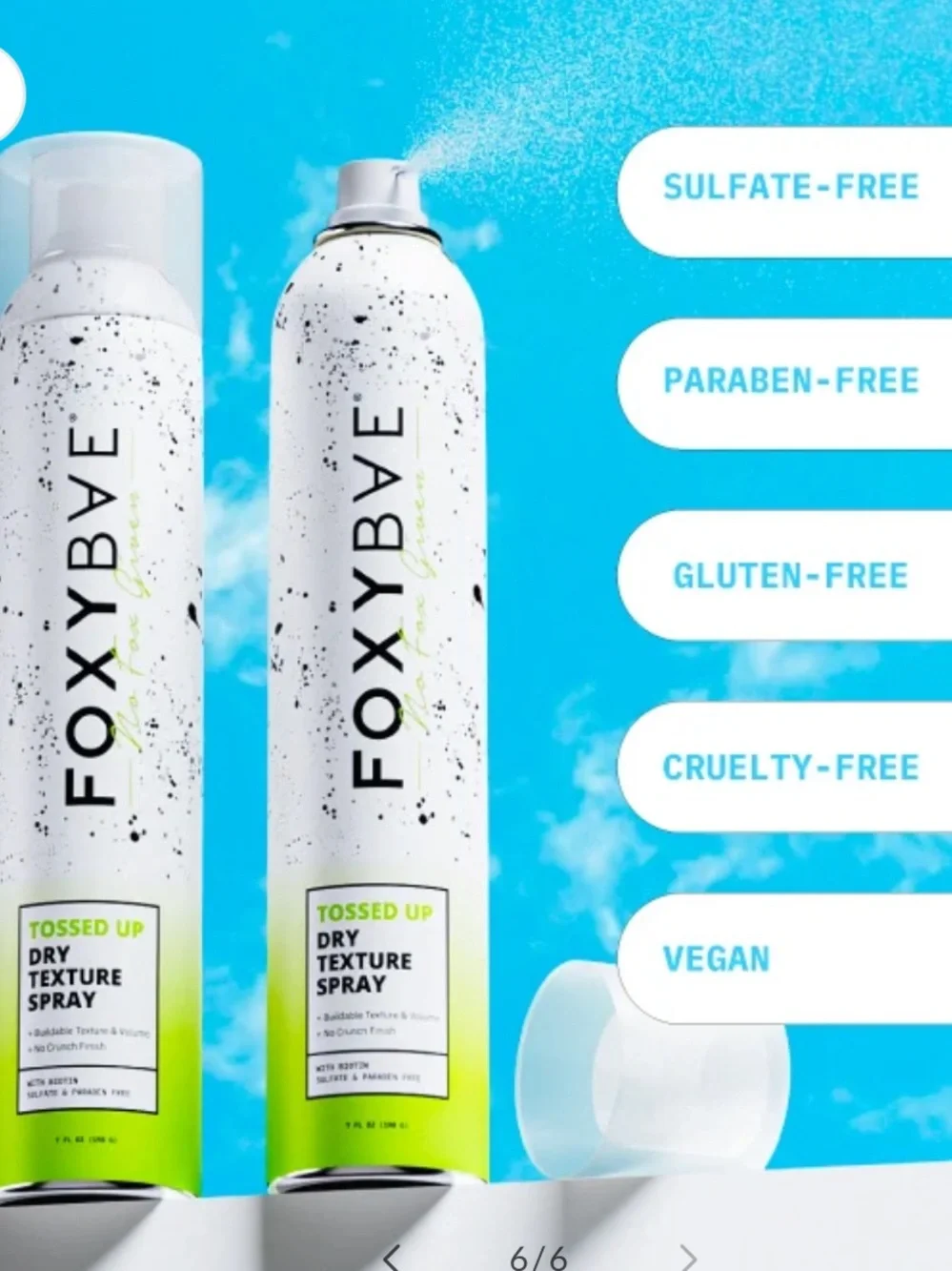 FoxyBae Tossed Up Dry Texture Spray 8oz BRAND NEW